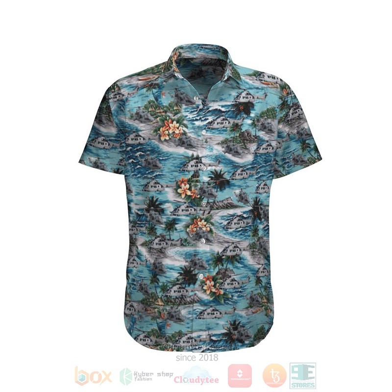 BEST Airbus Helicopters H225M French Air Force 3D Aloha Shirt 3 Airbus Helicopters H225M French Air Force Hawaiian Shirt