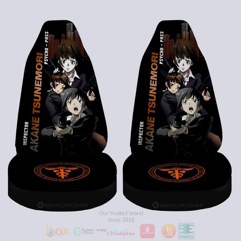 BEST-Anime Akane Tsunemori Psycho-Pass Luxury Car Seat Covers 3 Akane Tsunemori Psycho Pass Anime Car Seat Cover 1 2