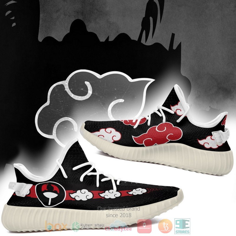 BEST Akatsuki Cloud Itachi Yeezy Shoes Sneaker 4 Akatsuki Cloud Itachi Anime Yeezy Shoes 1 2 3