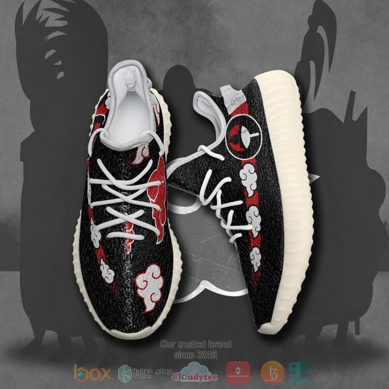 BEST Akatsuki Cloud Itachi Yeezy Shoes Sneaker 5 Akatsuki Cloud Itachi Anime Yeezy Shoes 1 2 3 4