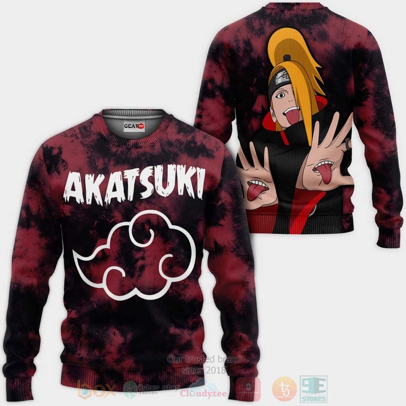 BEST Anime Akatsuki Deidara Custom Naruto All Over Print Hoodie-Bomber Jacket 2 Akatsuki Deidara Custom Anime Naruto 3D Hoodie Bomber Jacket 1