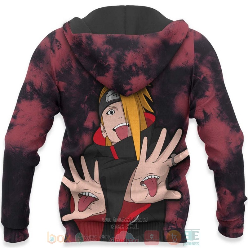 BEST Anime Akatsuki Deidara Custom Naruto All Over Print Hoodie-Bomber Jacket 5 Akatsuki Deidara Custom Anime Naruto 3D Hoodie Bomber Jacket 1 2 3 4