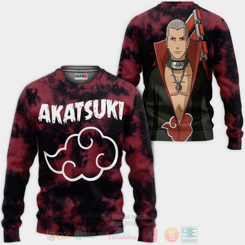 BEST Anime Akatsuki Hidan Custom Naruto All Over Print Hoodie-Bomber Jacket 2 Akatsuki Hidan Custom Anime Naruto 3D Hoodie Bomber Jacket 1