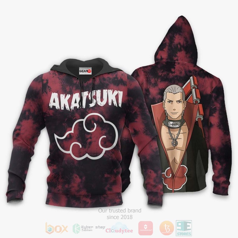 BEST Anime Akatsuki Hidan Custom Naruto All Over Print Hoodie-Bomber Jacket 3 Akatsuki Hidan Custom Anime Naruto 3D Hoodie Bomber Jacket 1 2