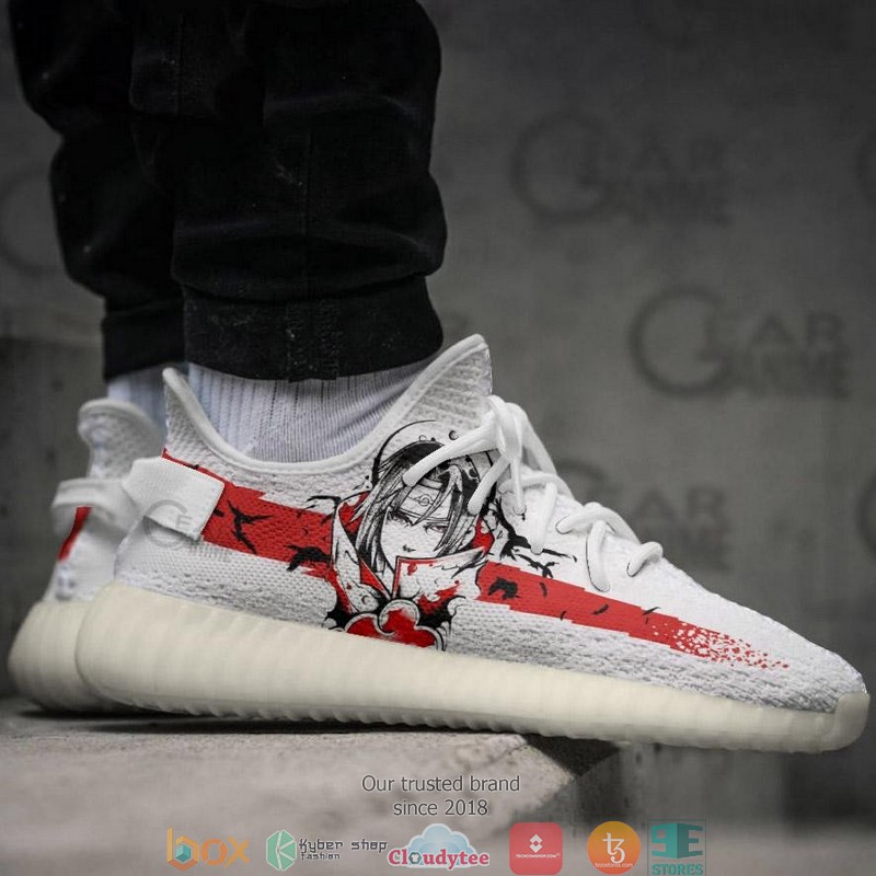Akatsuki Itachi Anime Yeezy Sneaker Shoes 3 Akatsuki Itachi Anime Yeezy Sneaker Shoes 1 2