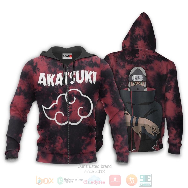 BEST Anime Akatsuki Kakuzu Custom Naruto All Over Print Hoodie-Bomber Jacket 1 Akatsuki Kakuzu Custom Anime Naruto 3D Hoodie Bomber Jacket