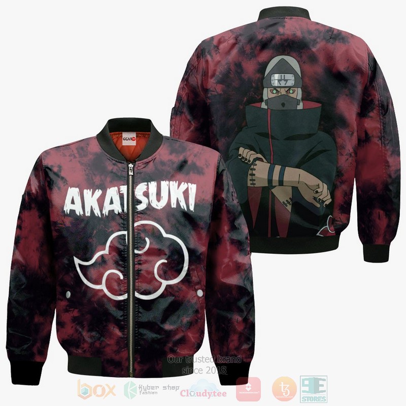 BEST Anime Akatsuki Kakuzu Custom Naruto All Over Print Hoodie-Bomber Jacket 4 Akatsuki Kakuzu Custom Anime Naruto 3D Hoodie Bomber Jacket 1 2 3