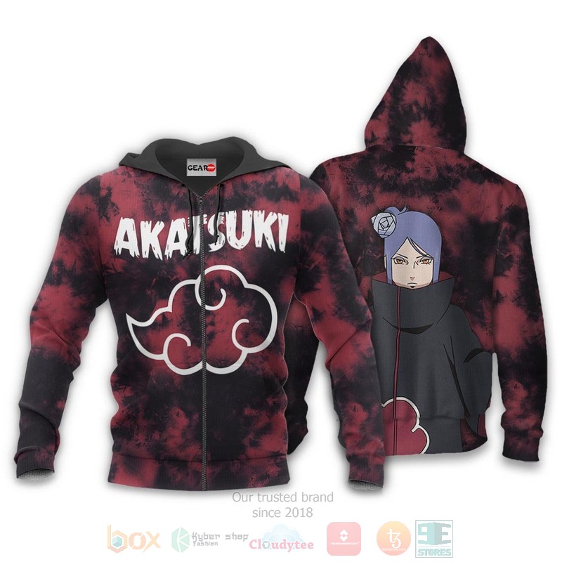 BEST Anime Akatsuki Konan Custom Naruto All Over Print Hoodie-Bomber Jacket 13 Akatsuki Konan Custom Anime Naruto 3D Hoodie Bomber Jacket