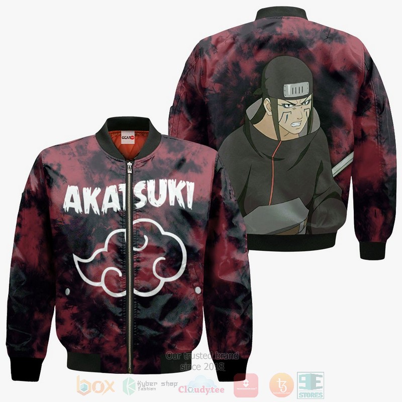 BEST Anime Akatsuki Kyusuke Custom Naruto All Over Print Hoodie-Bomber Jacket 4 Akatsuki Kyusuke Custom Anime Naruto 3D Hoodie Bomber Jacket 1 2 3