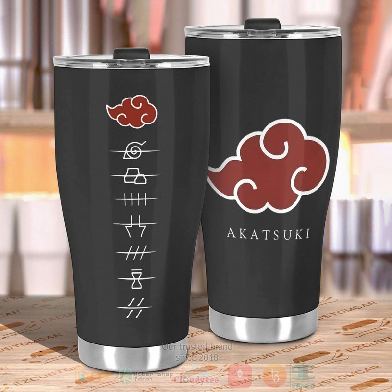 BEST Akatsuki Naruto Hidden Villages Symbol Anime 3D Steel Tumbler 3 Akatsuki Naruto Hidden Villages Symbol Anime Tumbler 1 2
