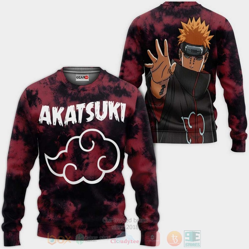 BEST Anime Akatsuki Pain Custom Naruto All Over Print Hoodie-Bomber Jacket 2 Akatsuki Pain Custom Anime Naruto 3D Hoodie Bomber Jacket 1