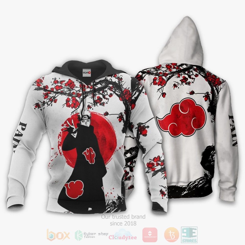 Akatsuki Pain Custom Cherry Blossom Anime Naruto 3D Hoodie Bomber Jacket