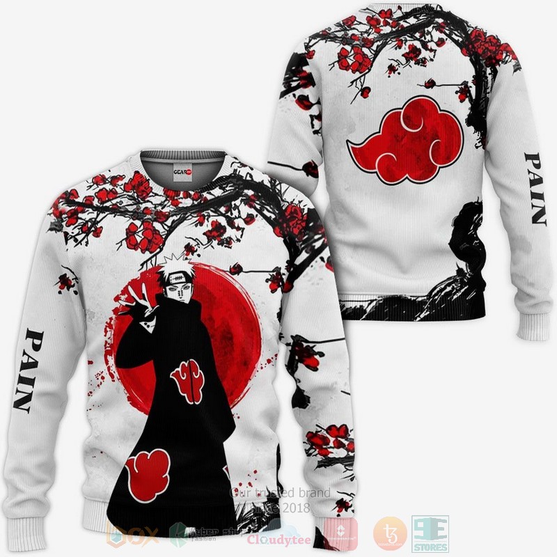 BEST Anime Akatsuki Pain Custom Cherry Blossom Naruto All Over Print Hoodie-Bomber Jacket 2 Akatsuki Pain Custom Cherry Blossom Anime Naruto 3D Hoodie Bomber Jacket 1