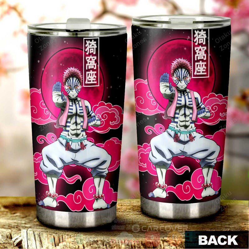 BEST Akaza Demon Slayer Anime 3D Steel Tumbler 3 Akaza Demon Slayer Anime Tumbler 1 2