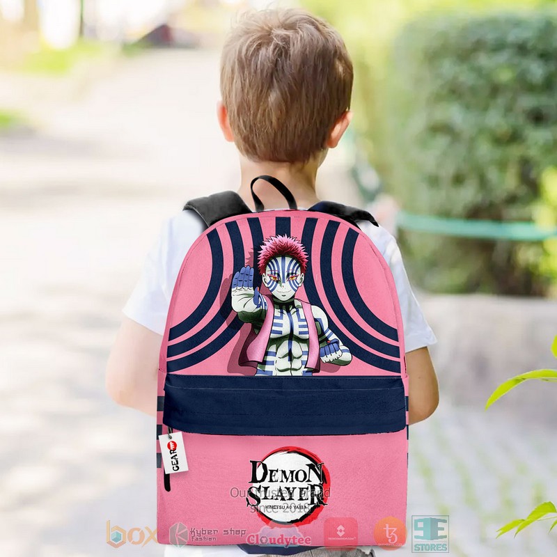 NEW Akaza Kimetsu Anime 3D Full Printed Leisure Backpack 3 Akaza Kimetsu Anime Backpack 1 2
