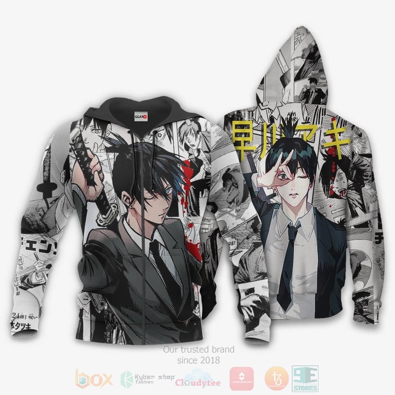 Aki Hayakawa Custom Style Chainsaw Man Anime Manga 3D Hoodie Bomber Jacket