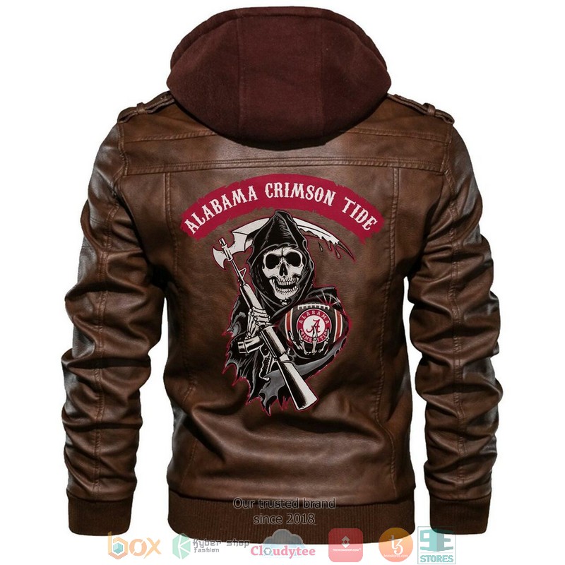 Alabama Crimson Tide NCAA Football Sons Of Anarchy Brown Leather Jacket