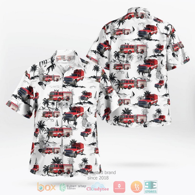 Alachua County Florida Alachua County Fire Rescue Hawaiian Shirt word3