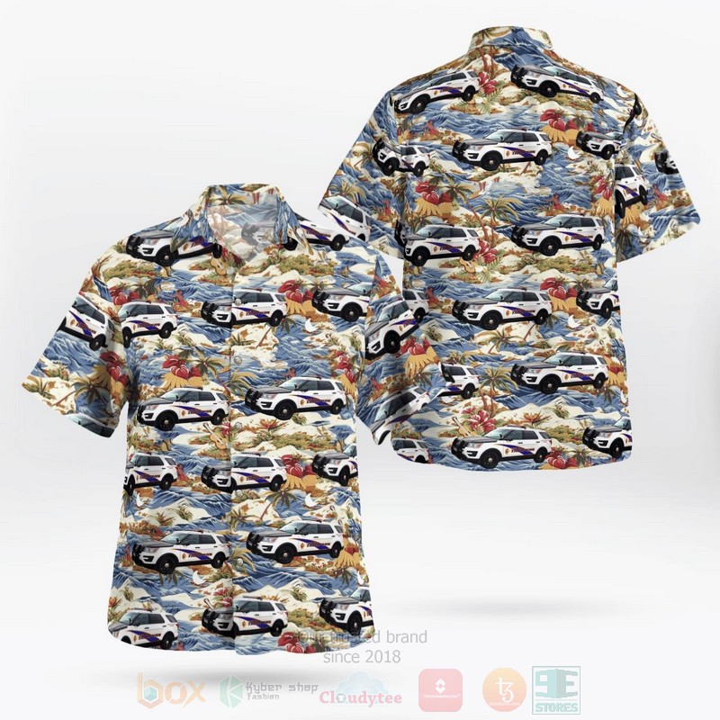 BEST Alaska State Troopers Ford Police Interceptor Utility 3D Aloha Shirt word3