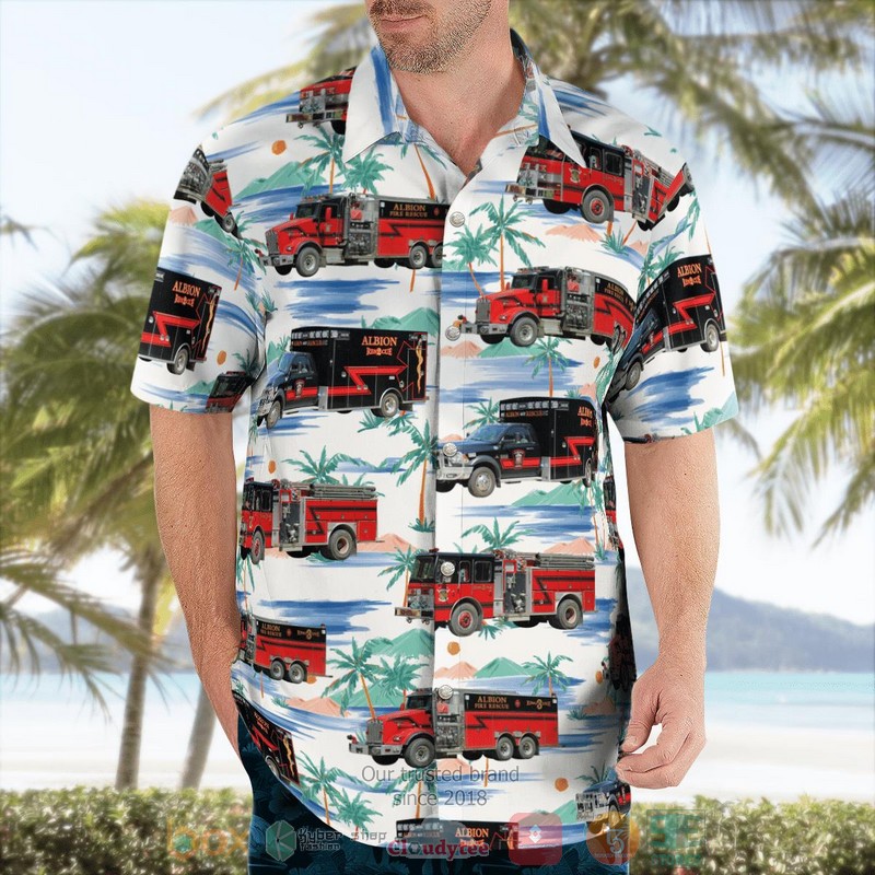NEW Albion Maine Albion Fire-Rescue Hawaii Shirt 4