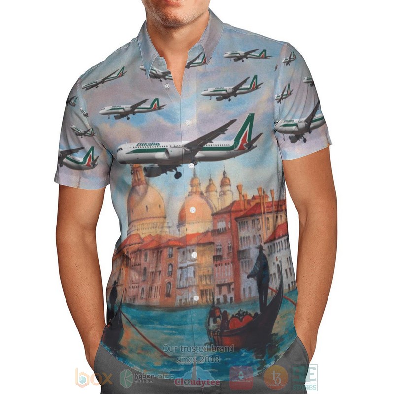 BEST Alitalia Airbus A320-200 3D Aloha Shirt 2 Alitalia Airbus A320 200 Hawaiian Shirt 1