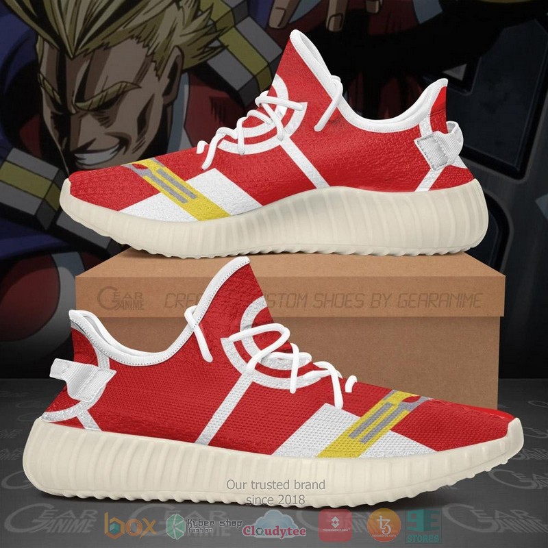 All Might Silver Ace My Hero Academia Anime Yeezy Shoes