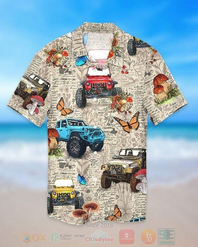 Amazing Insect With Jeep Short Sleeve Hawaiian Shirt