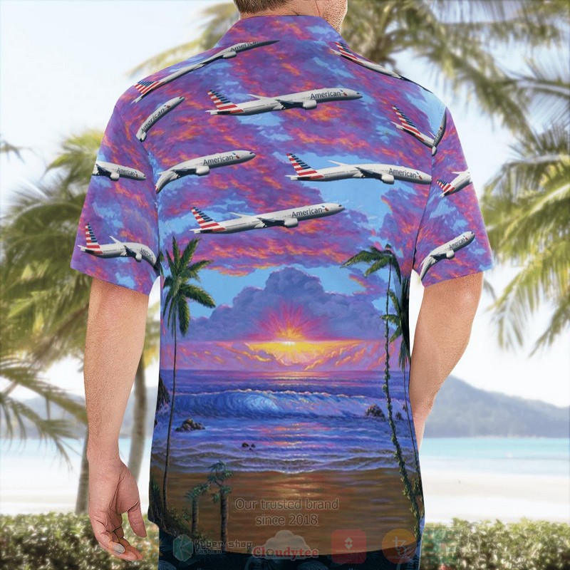 NEW American Airlines Boeing 777-323ER Hawaii Shirt 4 NEW American Airlines Boeing 777-323ER Hawaii Shirt word3