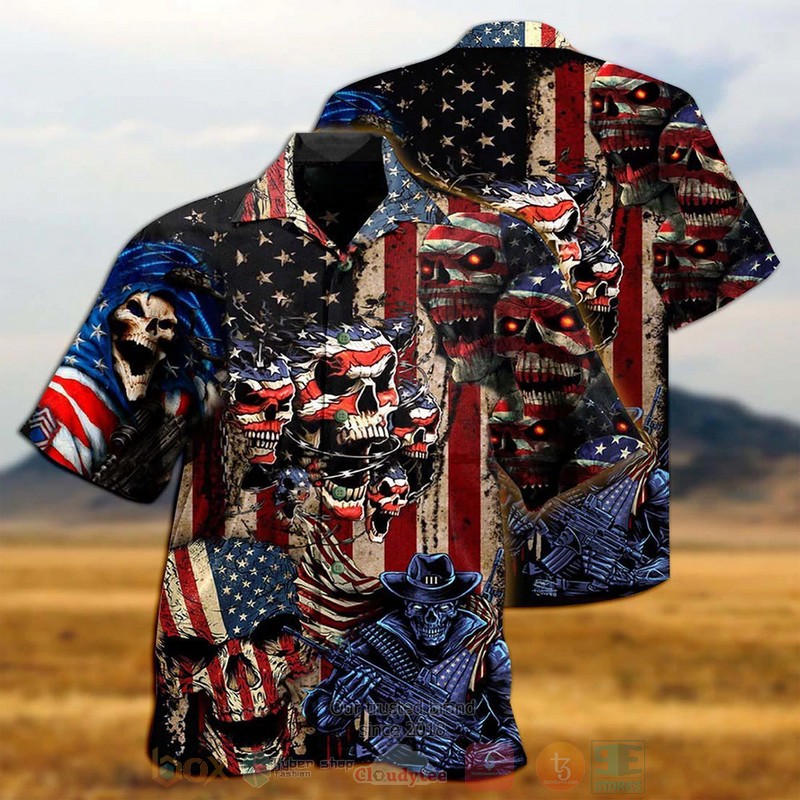 BEST American Flag Skull 3D Aloha Shirt 1 BEST American Flag Skull 3D Aloha Shirt word2