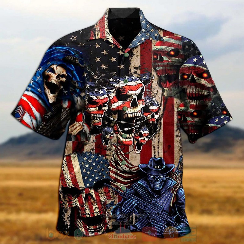 BEST American Flag Skull 3D Aloha Shirt 2 BEST American Flag Skull 3D Aloha Shirt word2