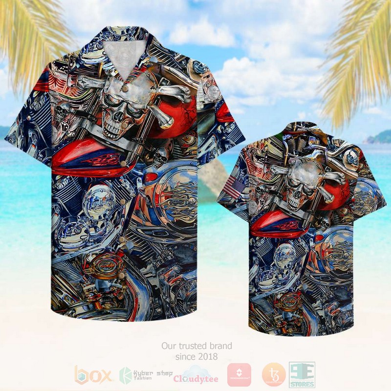 BEST American Skulls Biker 3D Aloha Shirt 3 BEST American Skulls Biker 3D Aloha Shirt word3