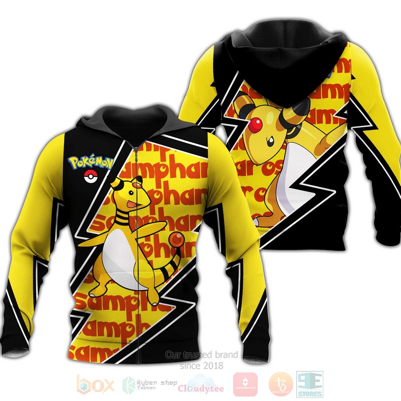Ampharos Costume Pokemon 3D Zip Hoodie