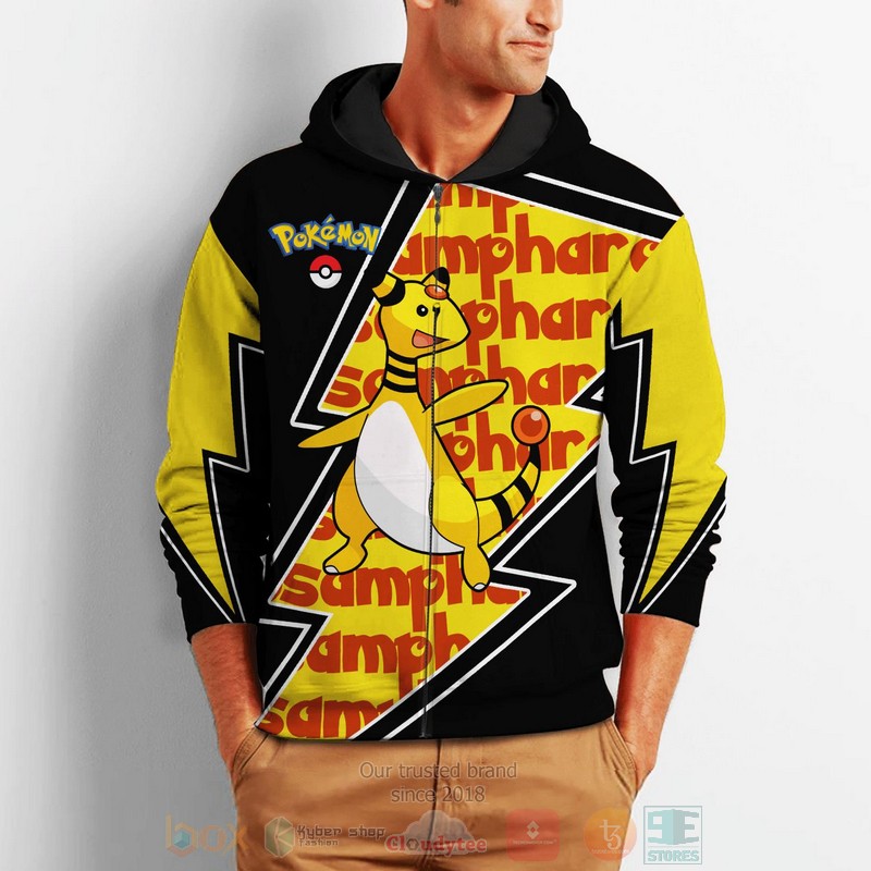 Ampharos Costume Pokemon 3D Zip Hoodie 1