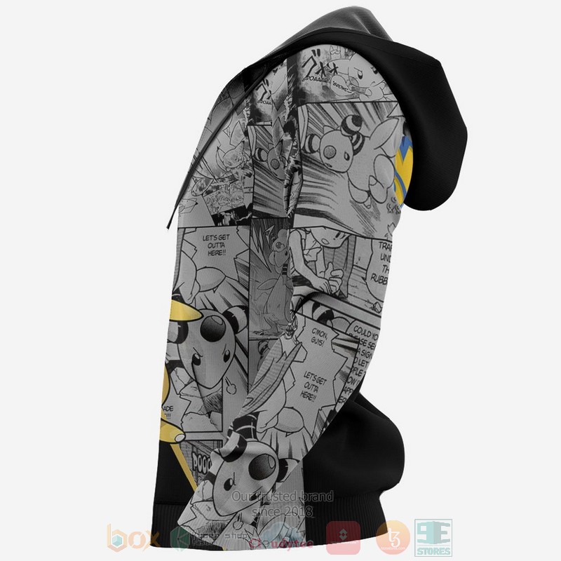 Ampharos Custom Pokemon Anime Manga 3D Hoodie Bomber Jacket 1 2 3 4 5