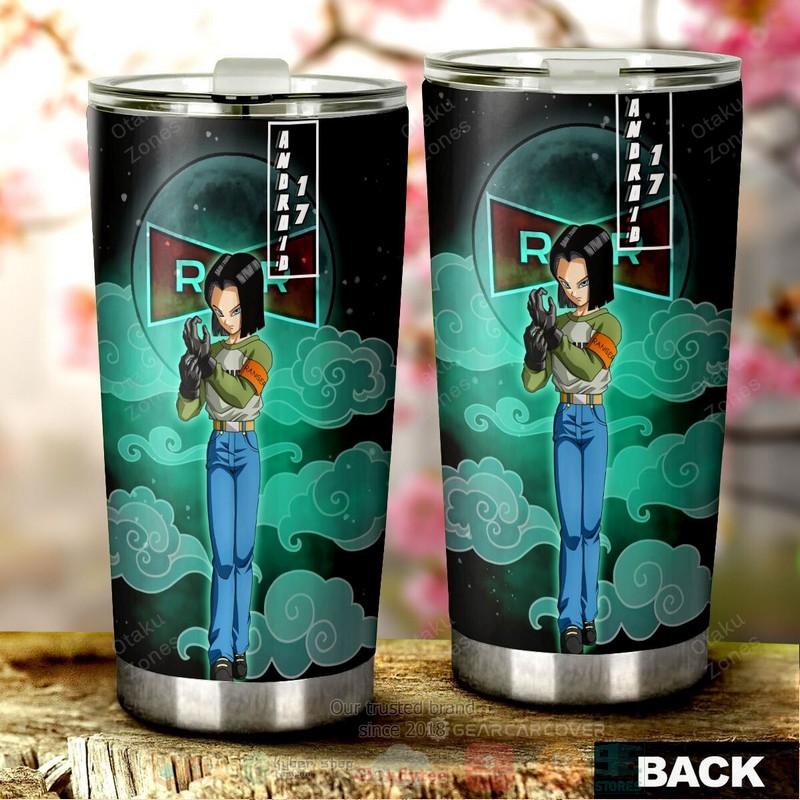 BEST Android 17 Dragon Ball Anime 3D Steel Tumbler 3 Android 17 Dragon Ball Anime Tumbler 1 2