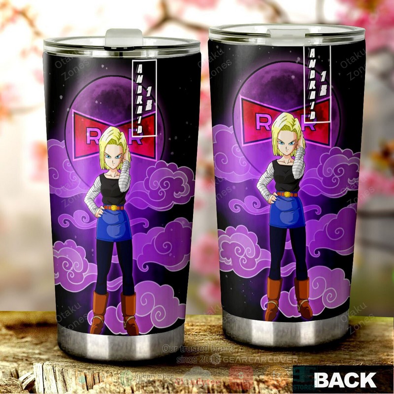 BEST Android 18 Dragon Ball Anime 3D Steel Tumbler 3 Android 18 Dragon Ball Anime Tumbler 1 2