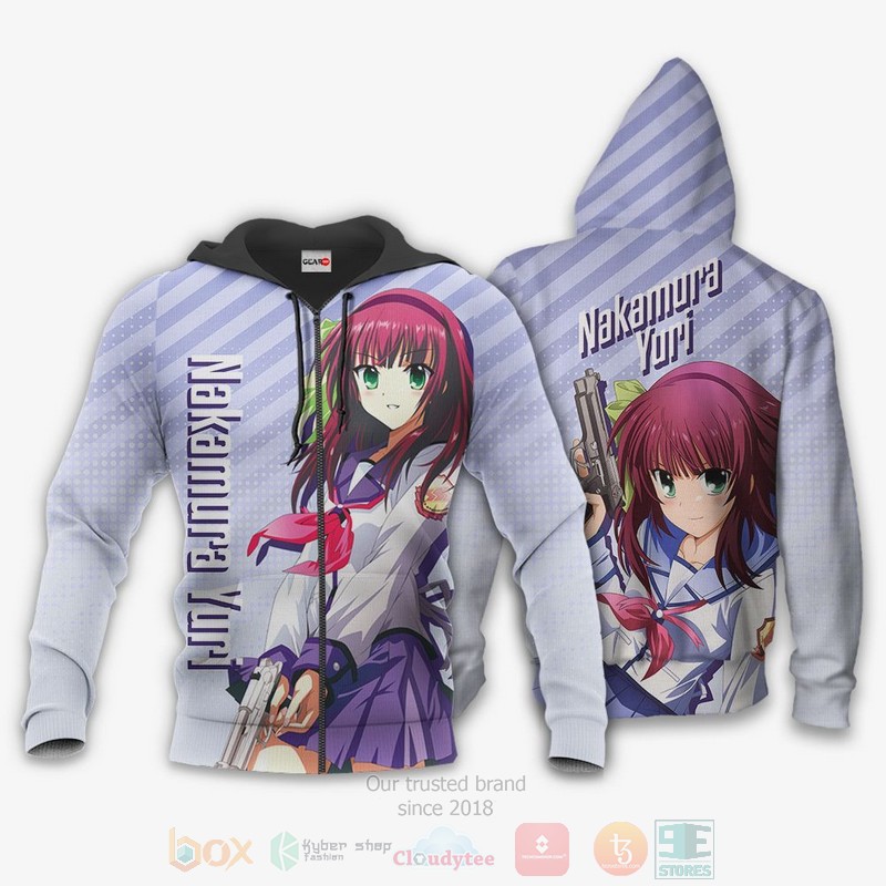 BEST Anime Angel Beats Nakamura Yuri All Over Print Hoodie-Bomber Jacket 12 Angel Beats Nakamura Yuri Anime 3D Hoodie Bomber Jacket
