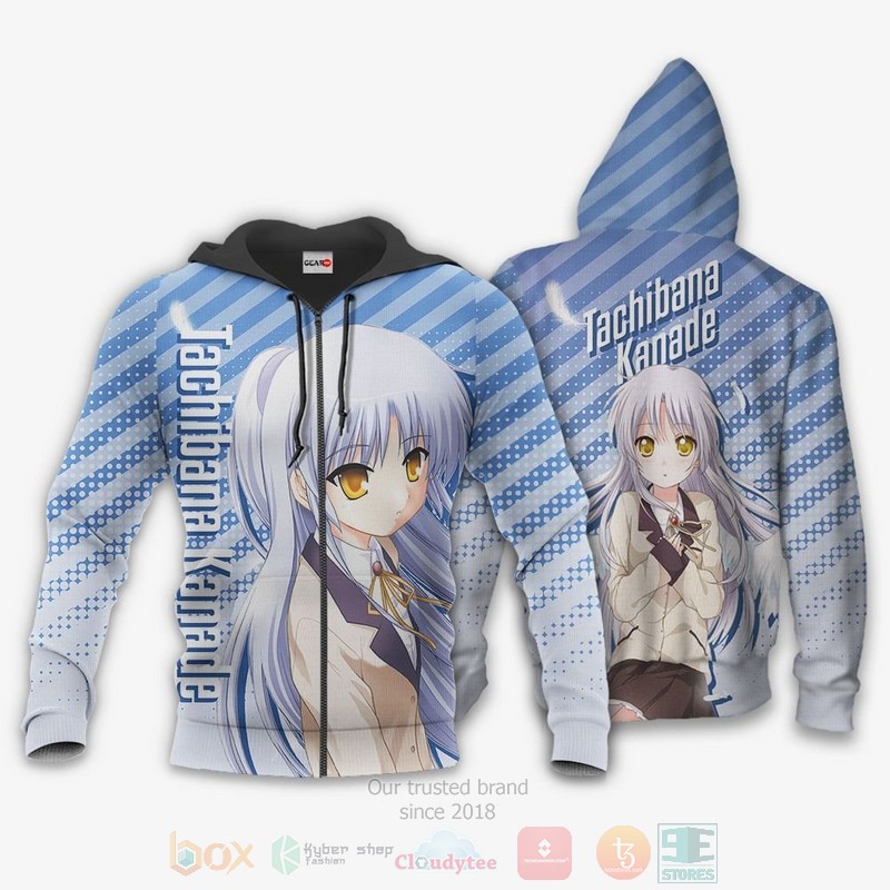Angel Beats Tachibana Kanade Anime 3D Hoodie Bomber Jacket