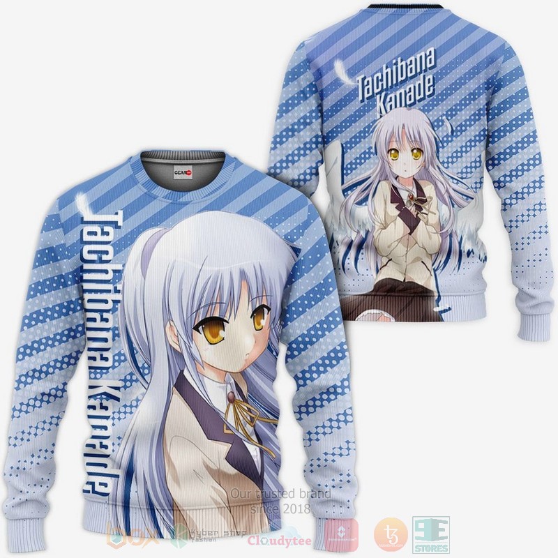 BEST Anime Angel Beats Tachibana Kanade All Over Print Hoodie-Bomber Jacket 2 Angel Beats Tachibana Kanade Anime 3D Hoodie Bomber Jacket 1