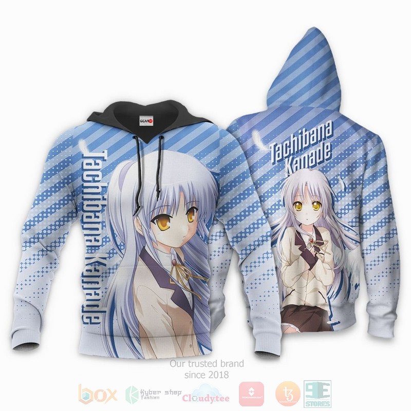 BEST Anime Angel Beats Tachibana Kanade All Over Print Hoodie-Bomber Jacket 3 Angel Beats Tachibana Kanade Anime 3D Hoodie Bomber Jacket 1 2