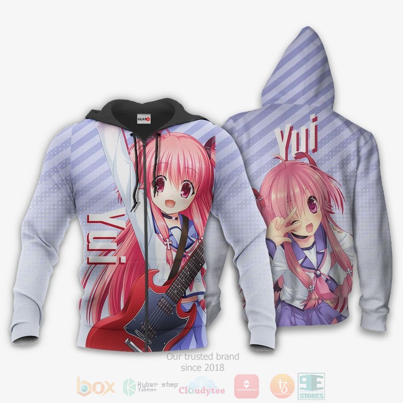 Angel Beats Yui Anime 3D Hoodie Bomber Jacket