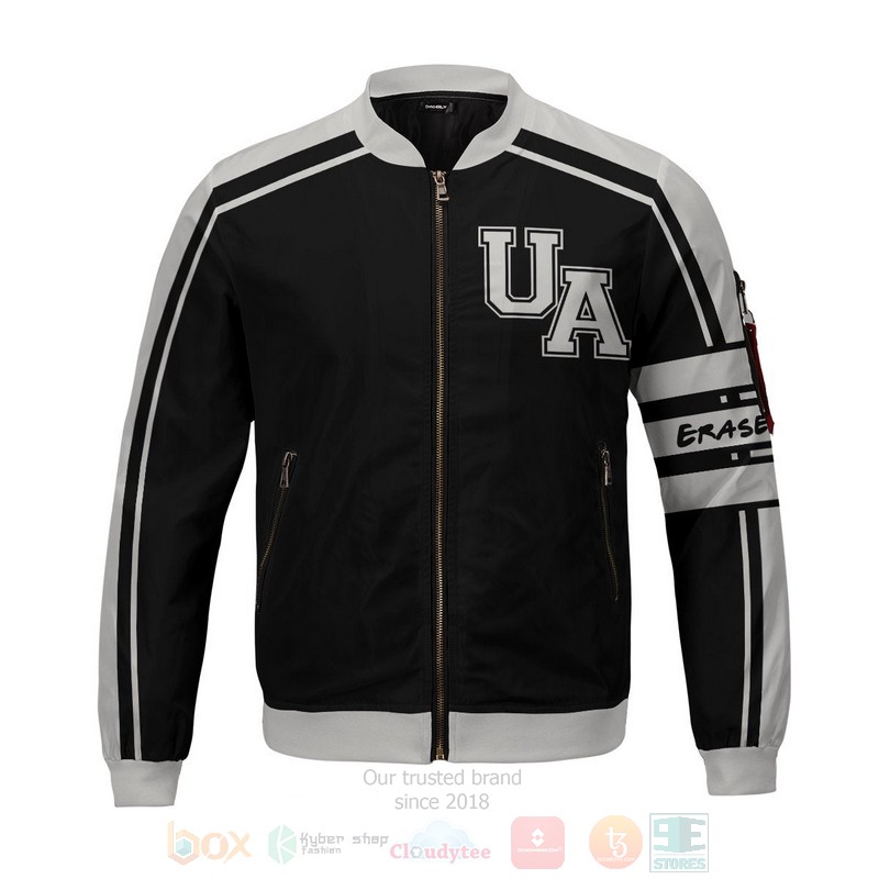 BEST Anime Aizawa Erasure 3D Zipper Bomber Jacket 3 Anime Aizawa Erasure Bomber Jacket 1 2