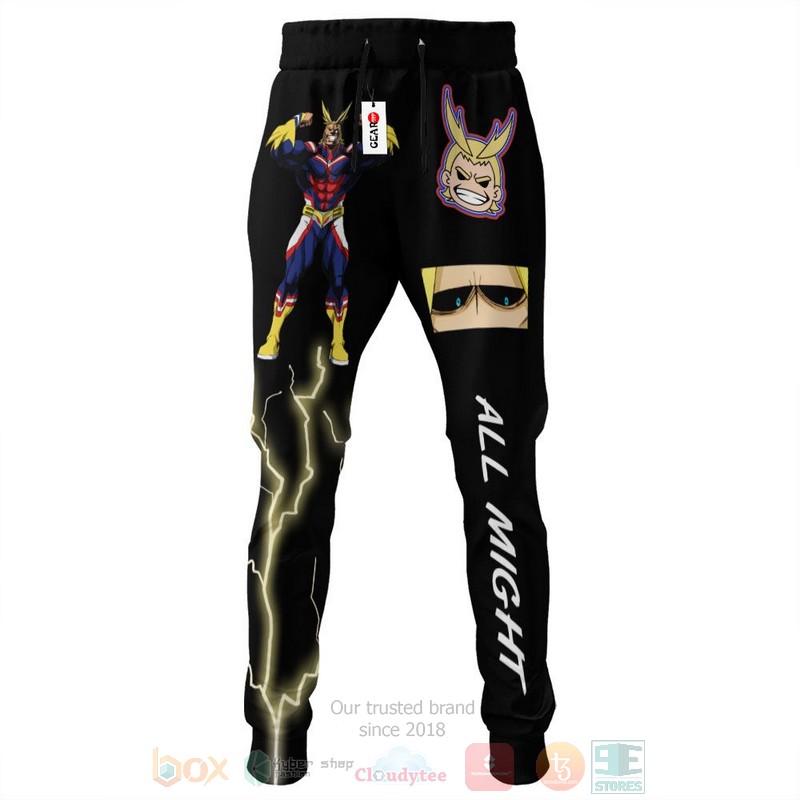 BEST Anime All Might My Hero Academia All Over Print Long Pants 3 Anime All Might My Hero Academia Sweatpants 1 2