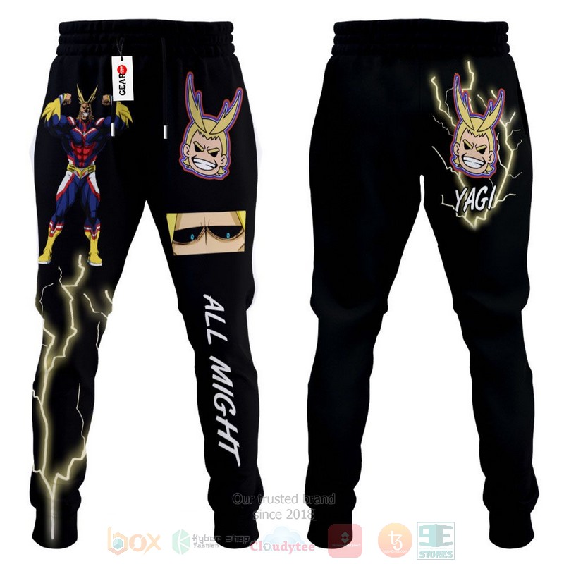 BEST Anime All Might My Hero Academia All Over Print Long Pants 4 Anime All Might My Hero Academia Sweatpants 1 2 3