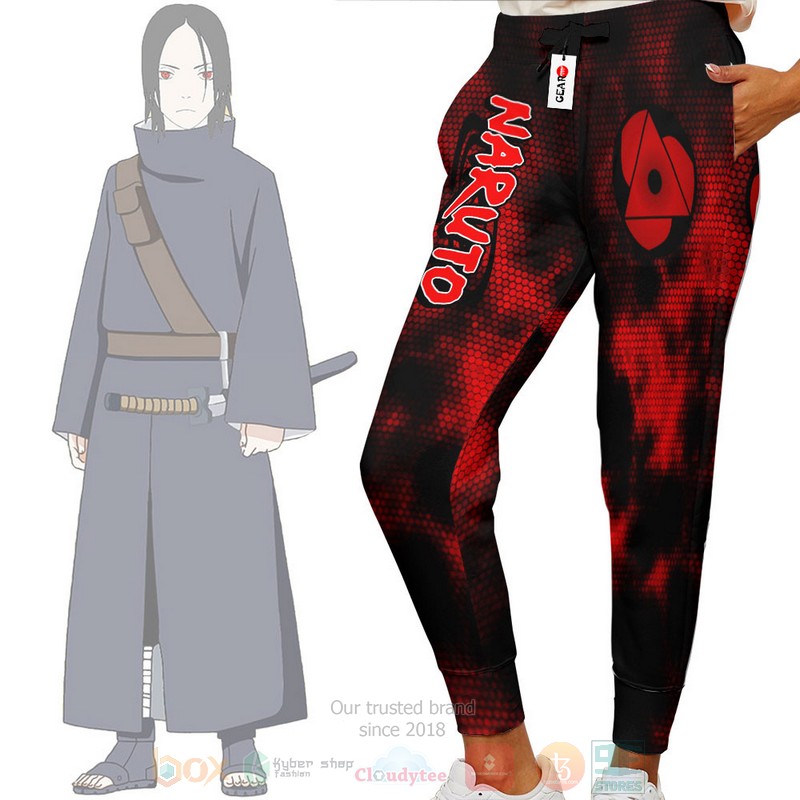 Anime Baru Uchiha Mangekyo Sharingan Naruto Sweatpants 1