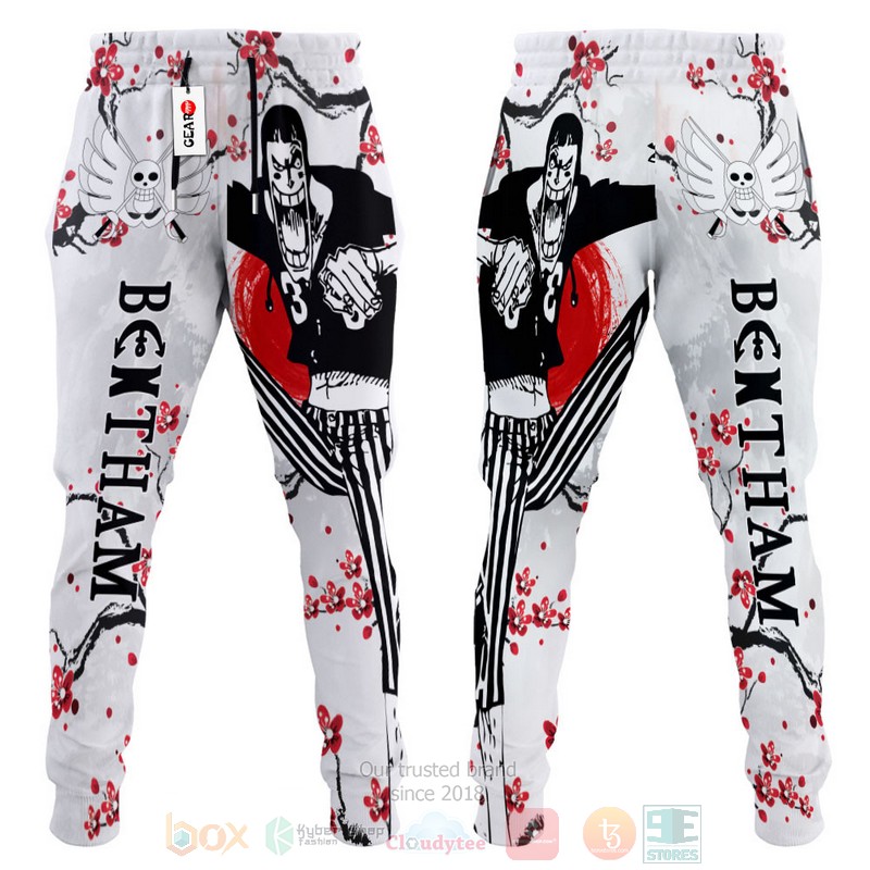 BEST Anime Bentham One Piece All Over Print Long Pants 3 Anime Bentham One Piece Sweatpants 1 2