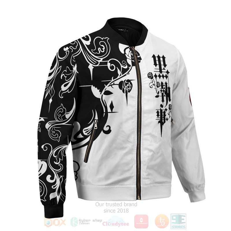 BEST Anime Black Butler 3D Zipper Bomber Jacket 5 Anime Black Butler Bomber Jacket 1 2 3 4