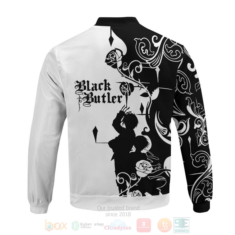 BEST Anime Black Butler 3D Zipper Bomber Jacket 8 Anime Black Butler Bomber Jacket 1 2 3 4 5 6 7