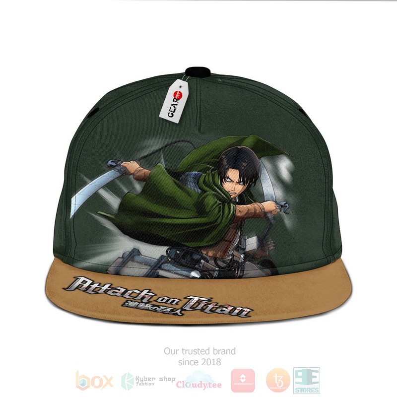 Anime Captain Levi Ackerman Snapback Attack On Titan Cap