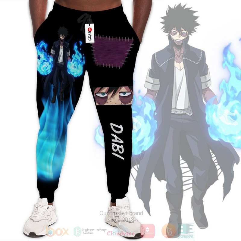 Anime Dabi My Hero Academia Blue Black Sweatpants